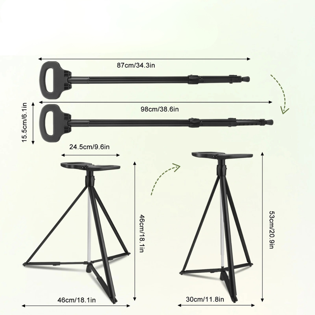 clinbands | Restrell Klappbarer Aluminium-Gehstock