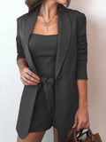Clinbands | Weste Anzug Jacke High Waist Shorts 3Er Set