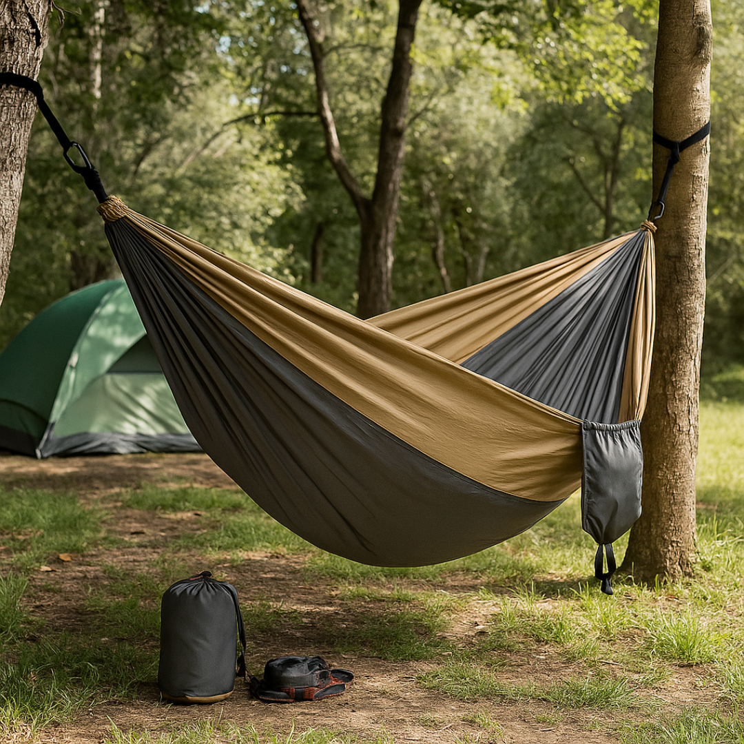 Hängematte Doppel für Camping – RelaxMate Duo
