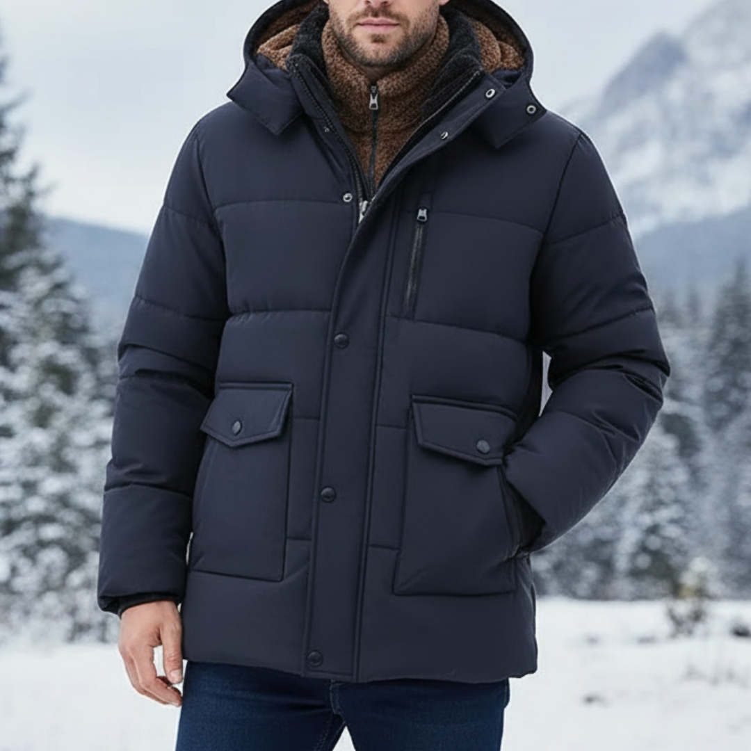 Jacke mit Fleecefutter & Abnehmbarer Kapuze – Nordfell Parka
