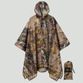 Camouflage-Regenponcho mit Kapuze – wasserabweisend