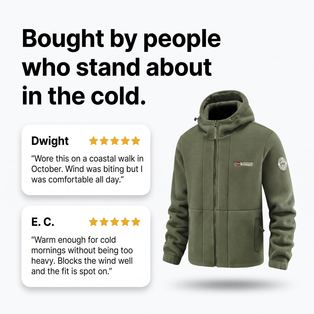 Herren Winddichte Fleecejacke – atmungsaktive Outdoor-Schicht