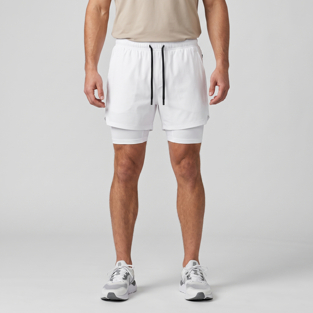 Herren Laufshorts 2-in-1 – mit Innenslip, Handytasche und Reißverschluss