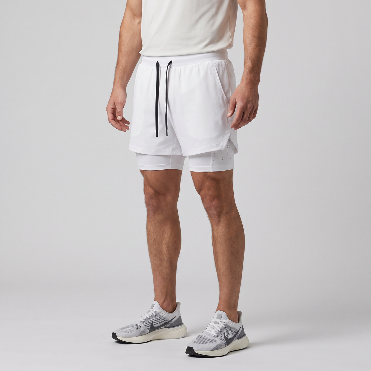 Herren Laufshorts 2-in-1 – mit Innenslip, Handytasche und Reißverschluss