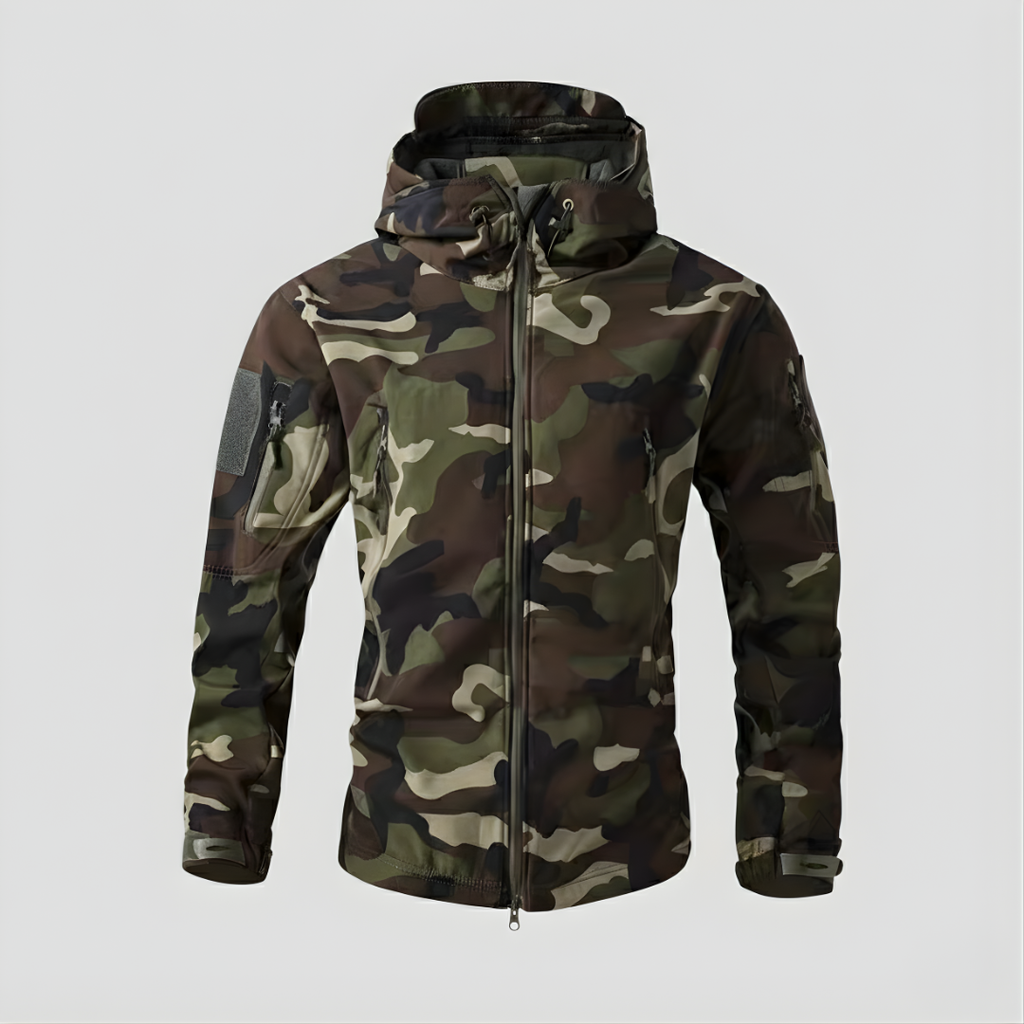Herren Outdoor-Jacke mit Kapuze – leichte Zip-Schicht für aktiven Einsatz