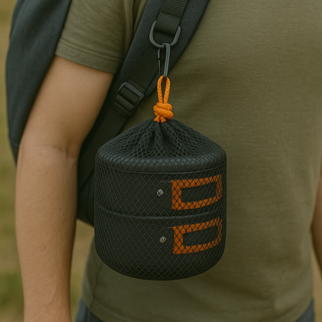Kochgeschirr Set mit Kessel für Camping & Trekking – KocherSet Plus