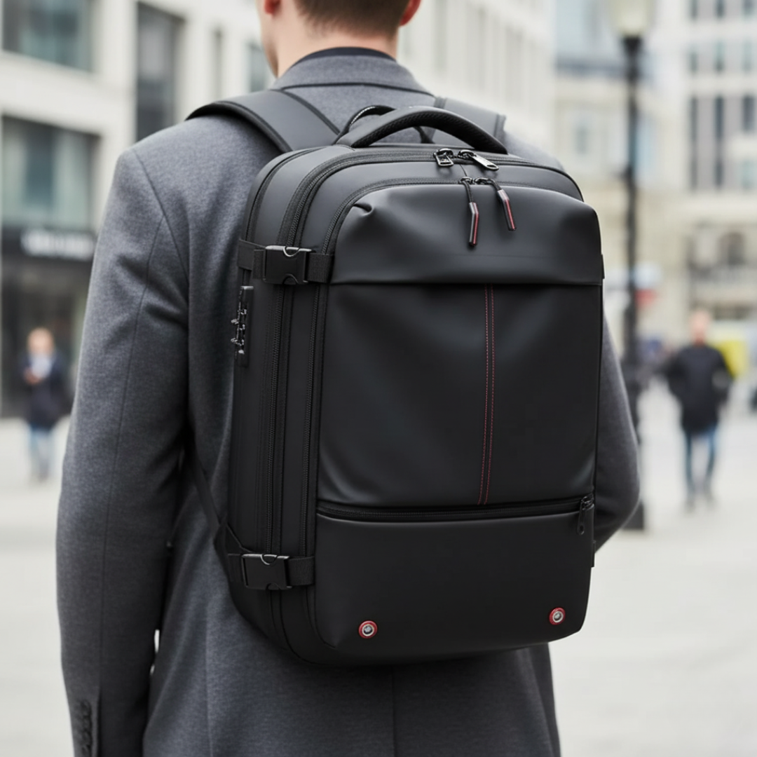 Taschen Rucksack mit Kompressionssystem & Nass-/Trockenfach – PackForm Traveler