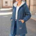 Damen Fleecejacke mit Kapuze & Taschen – CozyWarm Birgitta