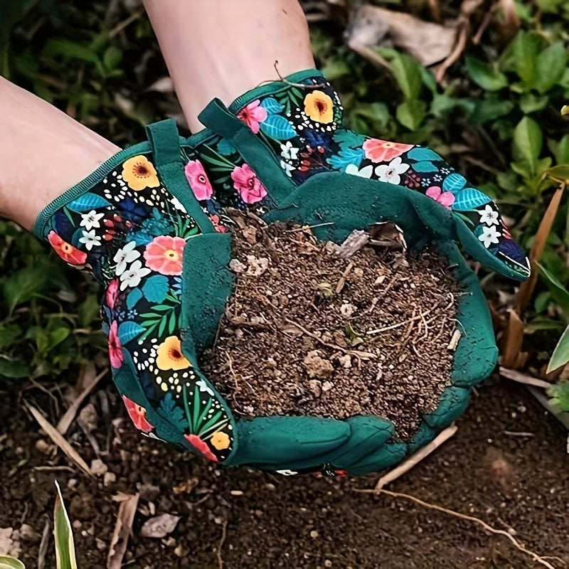 Clinbands | Atmungsaktive Gartenhandschuhe mit Blumenmuster