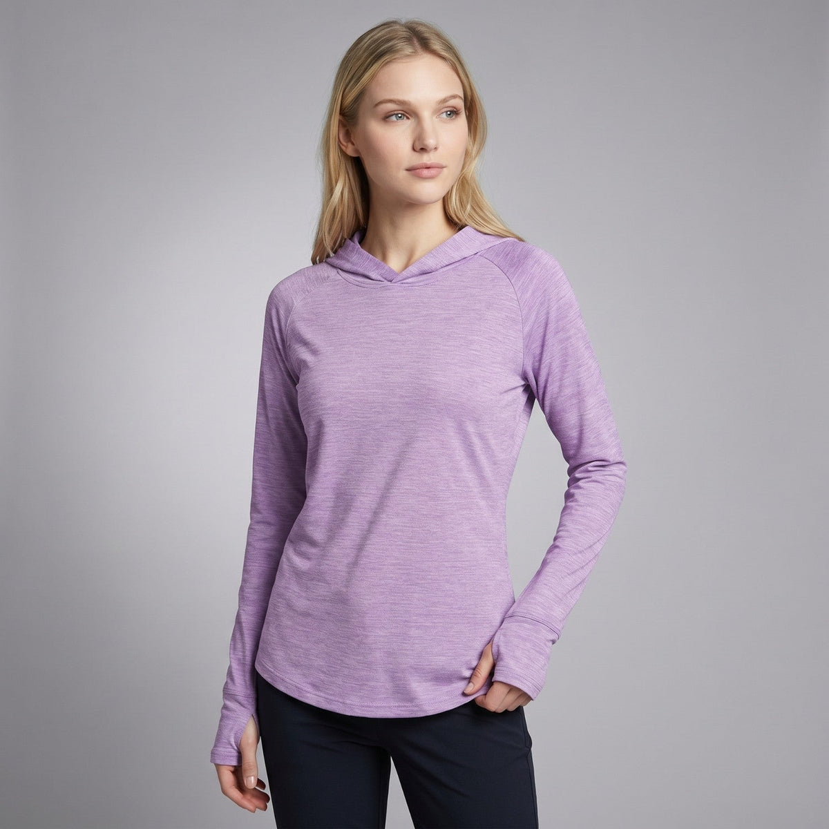 Damen Sonnenhoodie mittelschwer – UPF 50+ UV-Schutzoberteil mit Kapuze