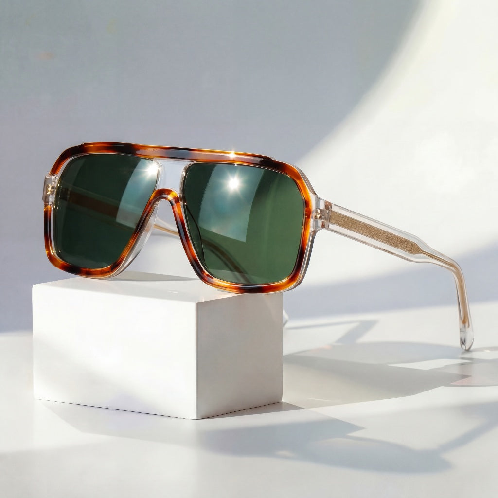 Luneriax Serelis | Sonnenbrille mit breitem, eckigem Rahmen