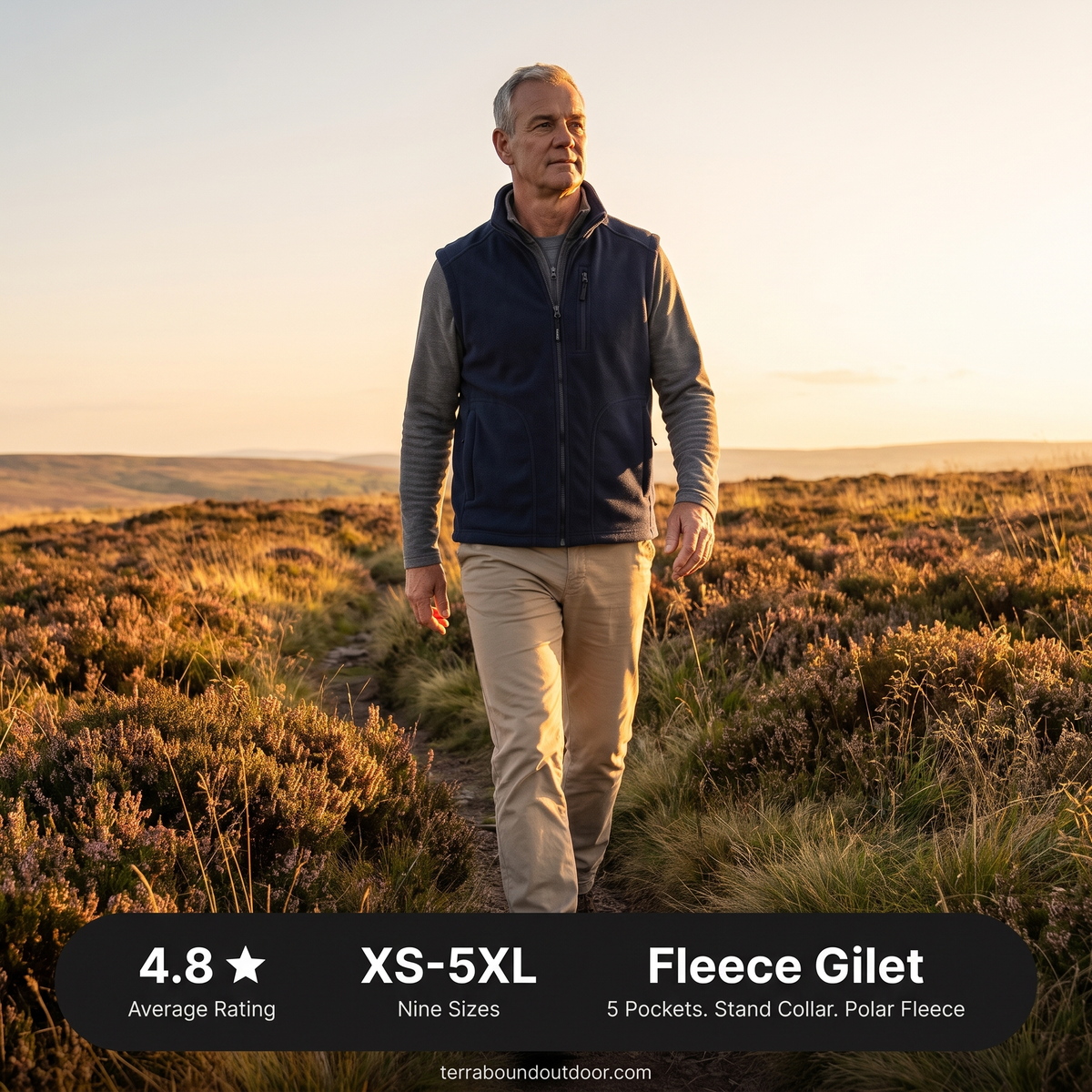 Herren Fleeceweste – Multifunktions-Bodywarmer zum Wandern