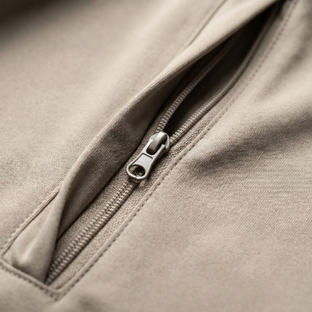 Herren Schnelltrocken-Poloshirt – Reißverschlusstasche, Outdoor