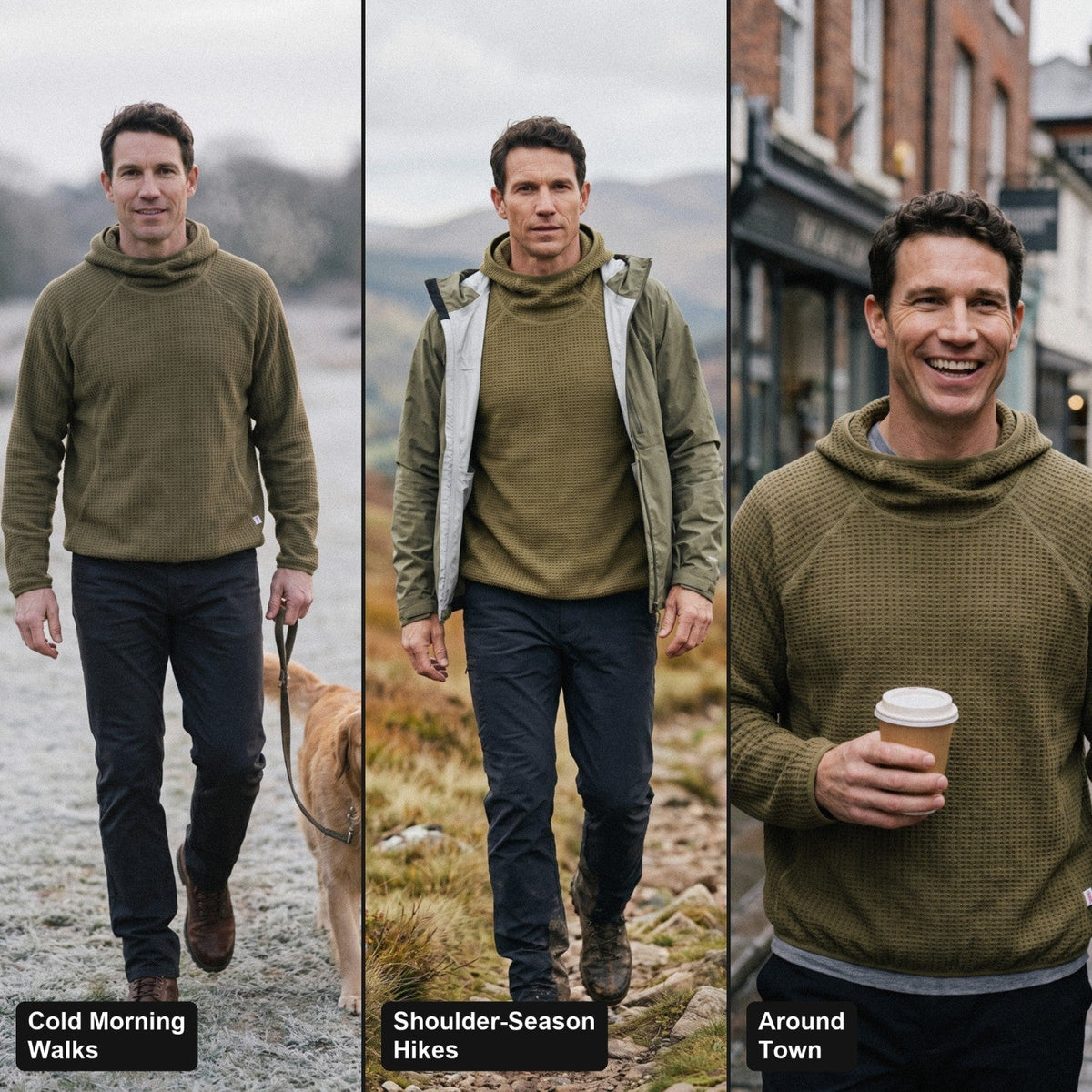 Herren Fleece-Hoodie – Thermolite Fleece-Pullover mit Kapuze