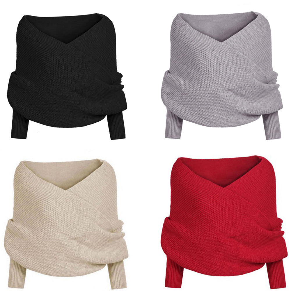 Damen Großer Strickschal mit innovativer Knotenoptik und weichem Material Clinbands