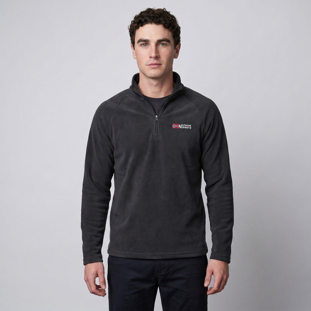 Herren Quarter-Zip Thermo-Fleece – atmungsaktiver Midlayer