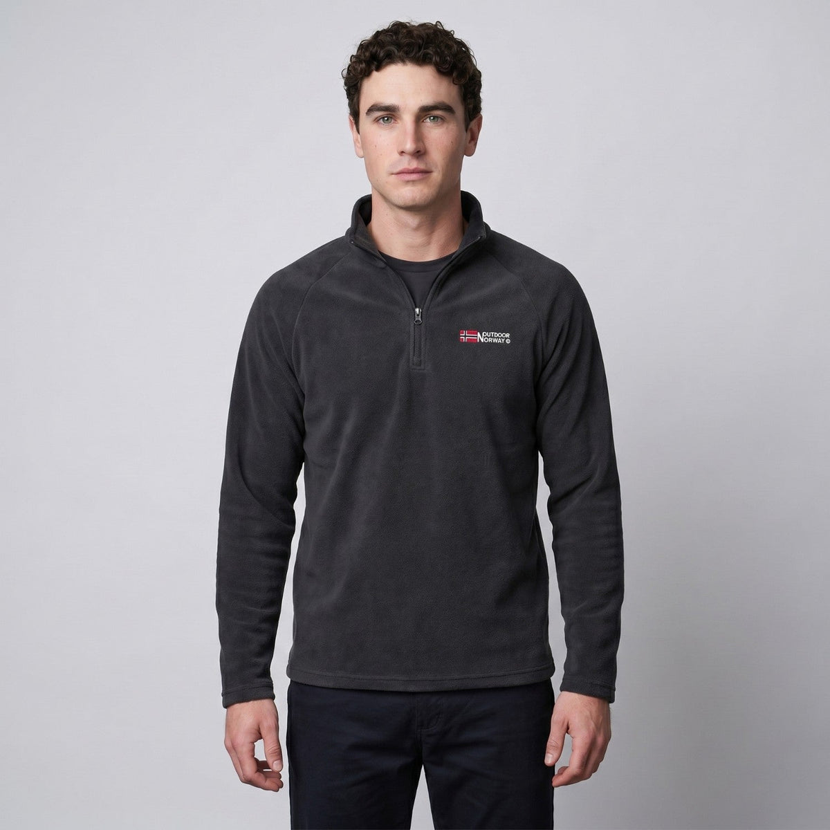 Herren Quarter-Zip Thermo-Fleece – atmungsaktiver Midlayer
