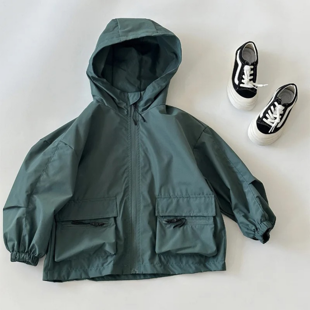 Jacke Jungen wasserdicht mit Kapuze & Reißverschluss für Frühling & Herbst – StormGuard Kids Jacket