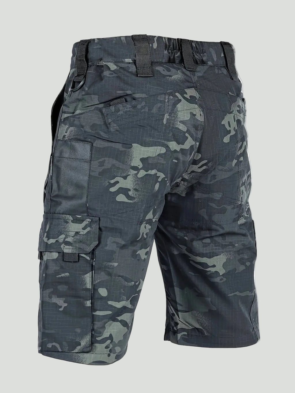 Herren Ripstop-Cargoshorts – Reißverschlusstasche, lang
