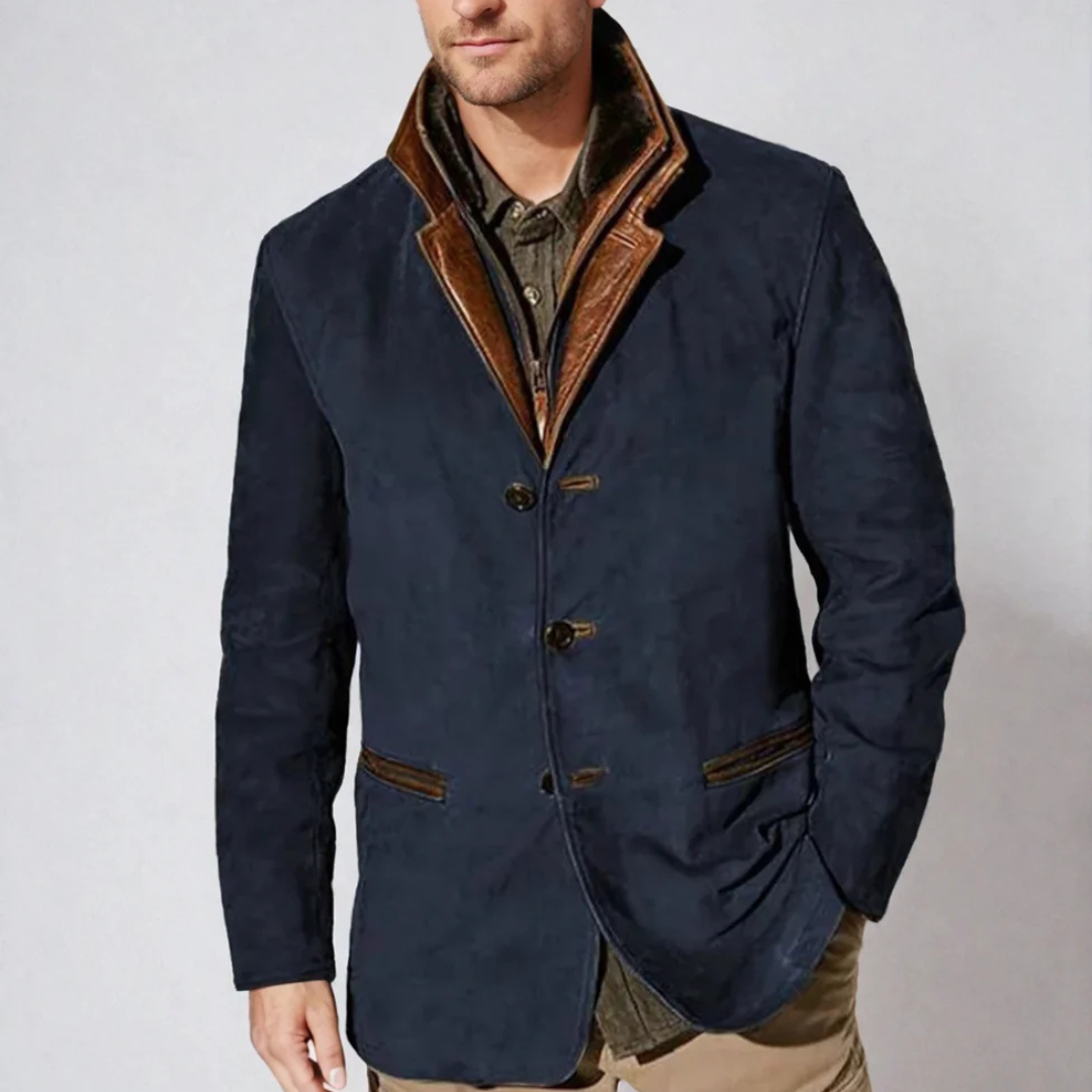 Lederjacke Herren Vintage mit Futter & Tailored Fit – Classic Rider