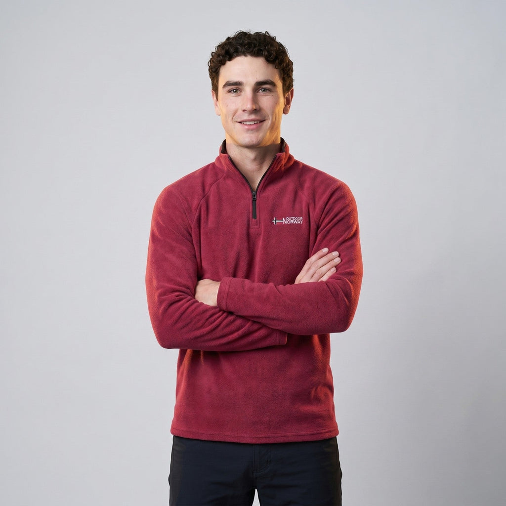 Herren Quarter-Zip Thermo-Fleece – atmungsaktiver Midlayer