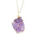 Amethyst Halskette - Naturstein mit Kupferdraht