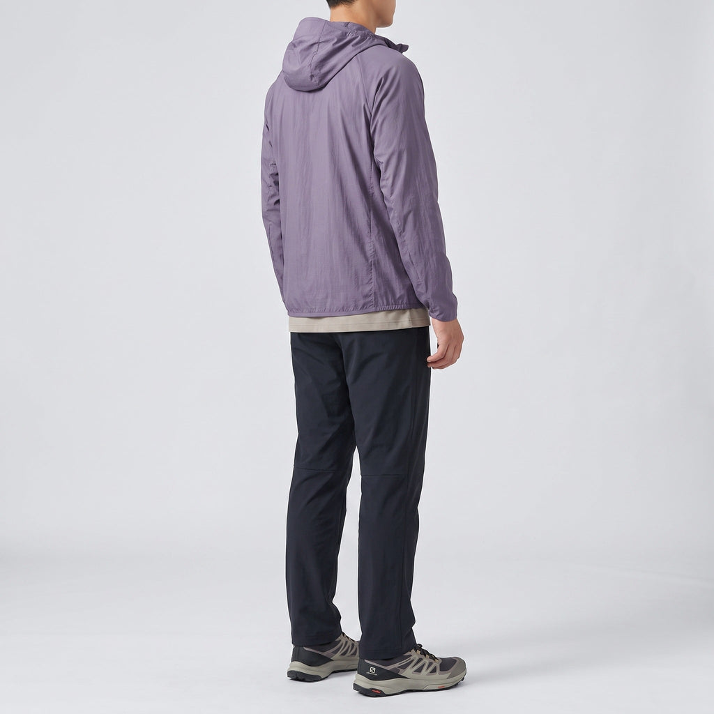 Herren Windbreaker leicht – packbare Jacke mit Kapuze, UPF 50+