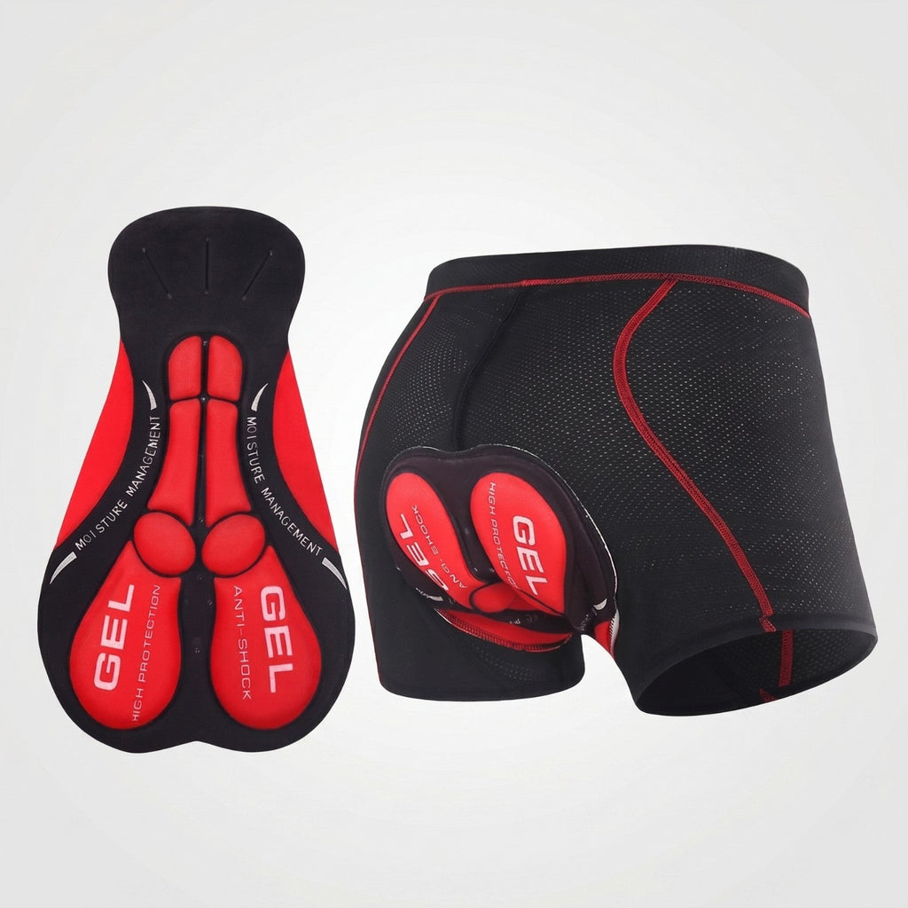 Herren gepolsterte Rad-Unterhose – 5D-Gelpolster, atmungsaktiv