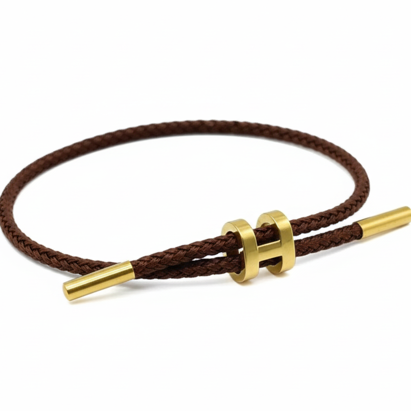 H Cord Armband | Titanstahl