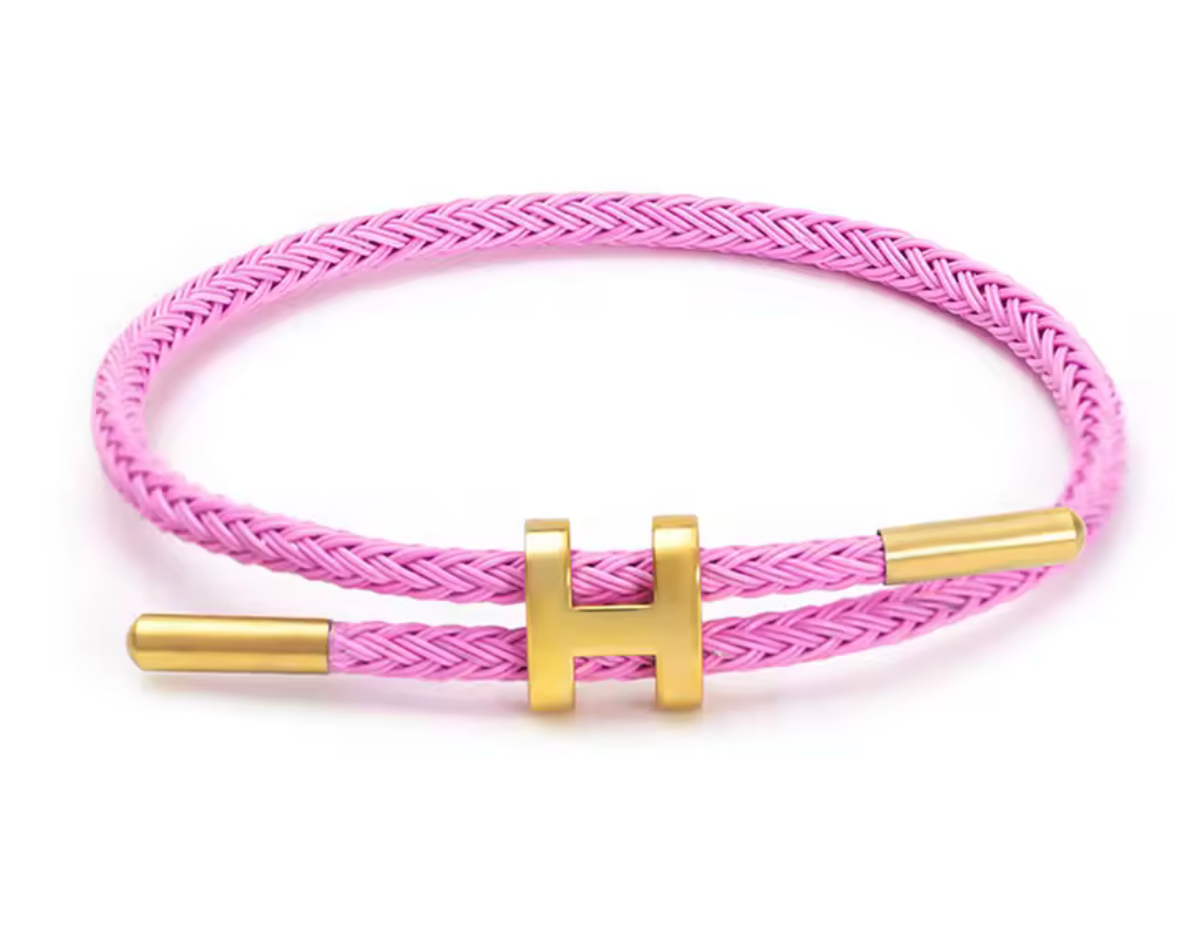 H Cord Armband | Titanstahl