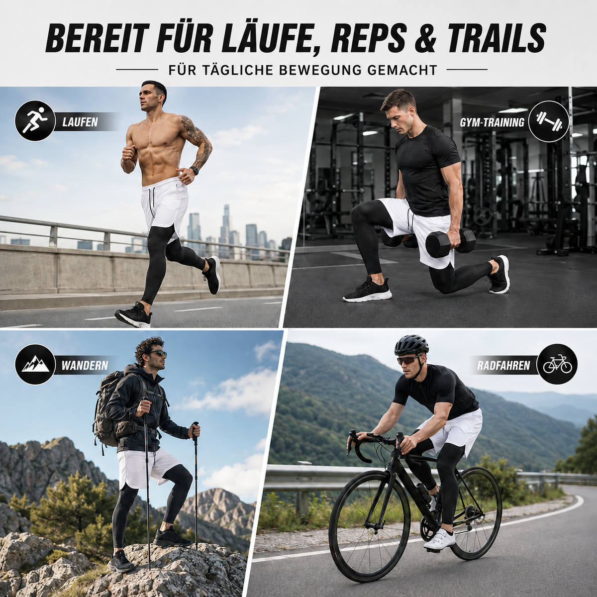 RunVanta Zwei-in-Eins Trainingshose