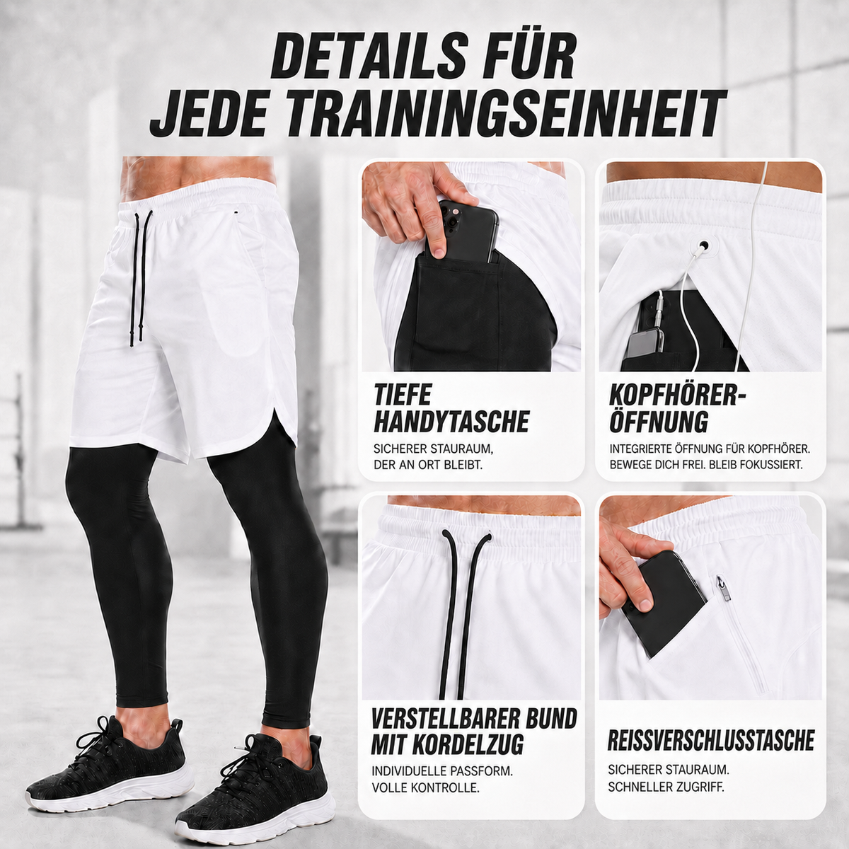 RunVanta Zwei-in-Eins Trainingshose