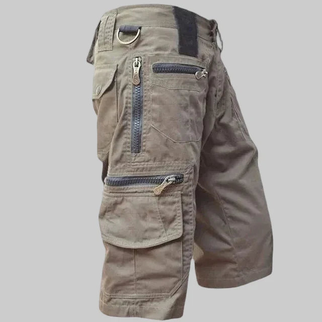 Herren Outdoor-Cargoshorts – Reißverschlusstaschen zum Wandern und Angeln