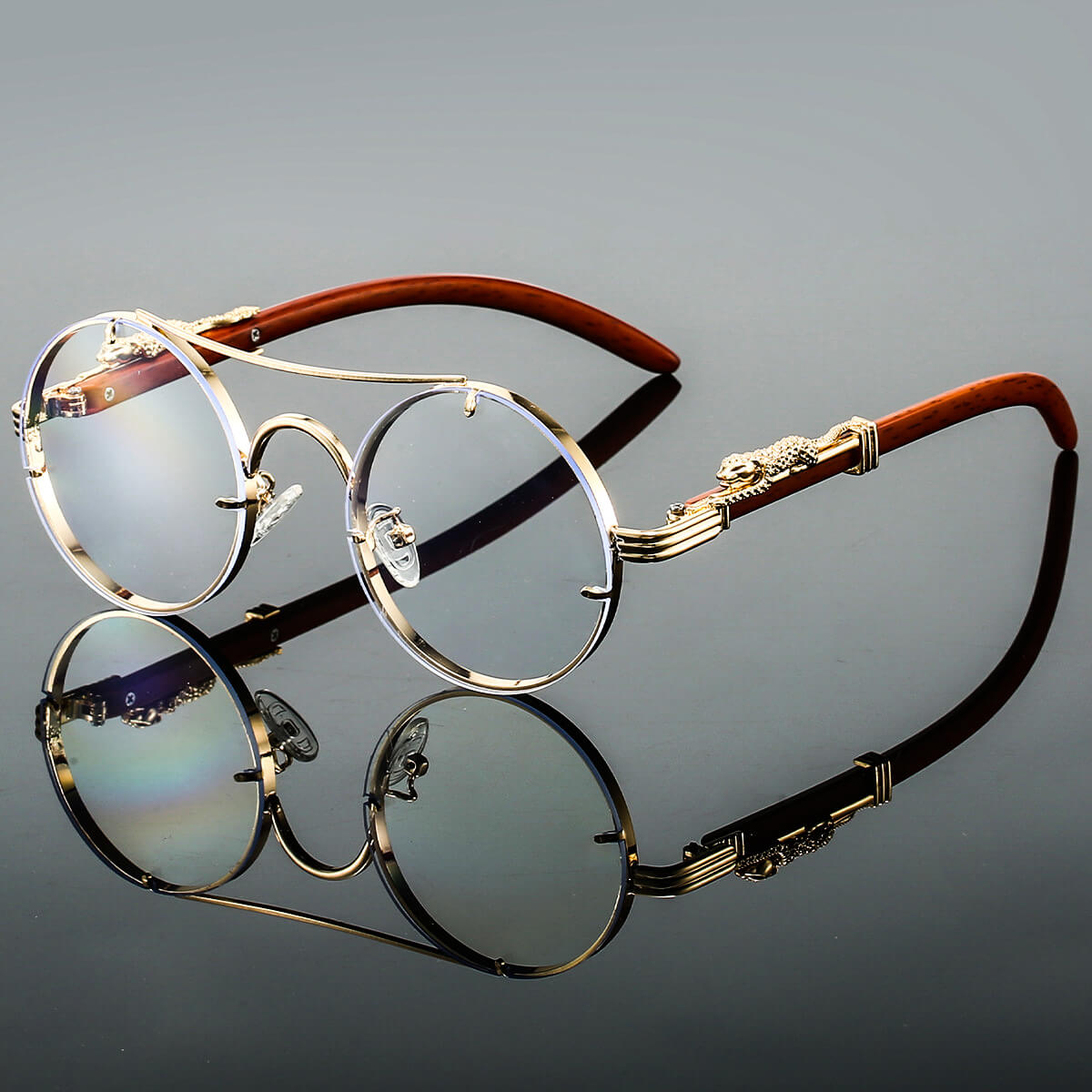 Keo Havane | Retro Steampunk-Sonnenbrille – Doppelsteg | UV400-Schutz | Polarisiert