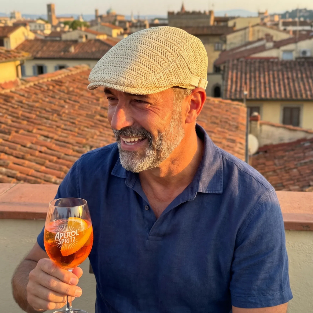 Norselia | Flat Cap mit Fischgrätenmuster