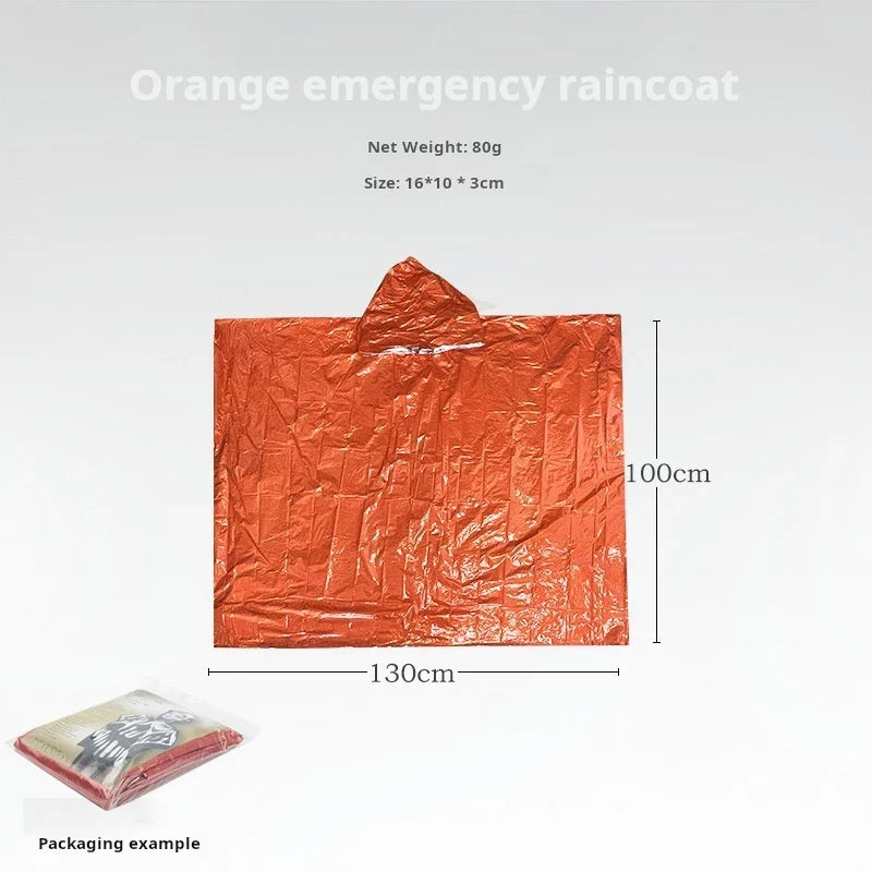 Notfall-Thermo-Regenponcho – wasserdichte Überlebensdecke