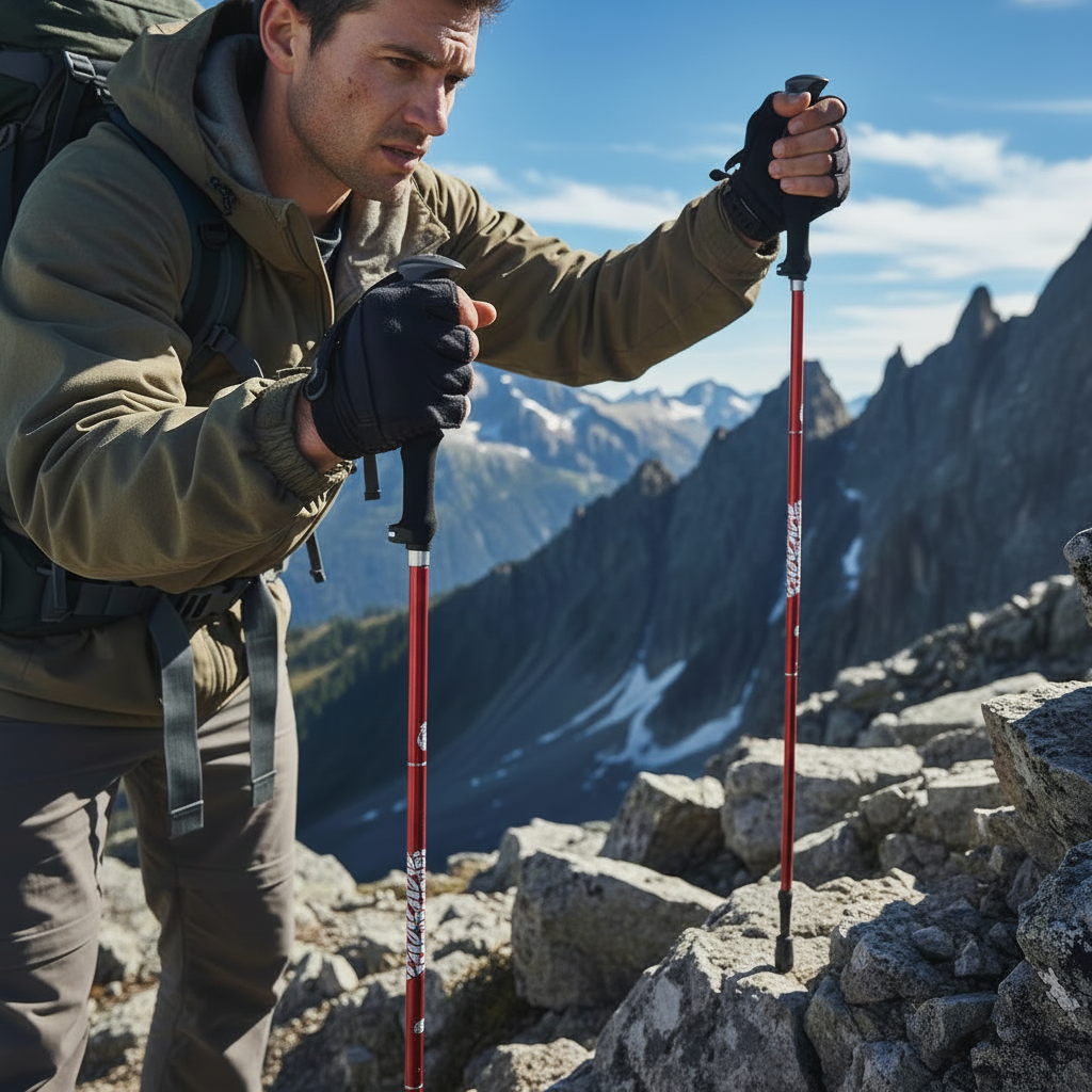 clinbands | Faltbare Nordic-Walking-Stöcke für Stabilität