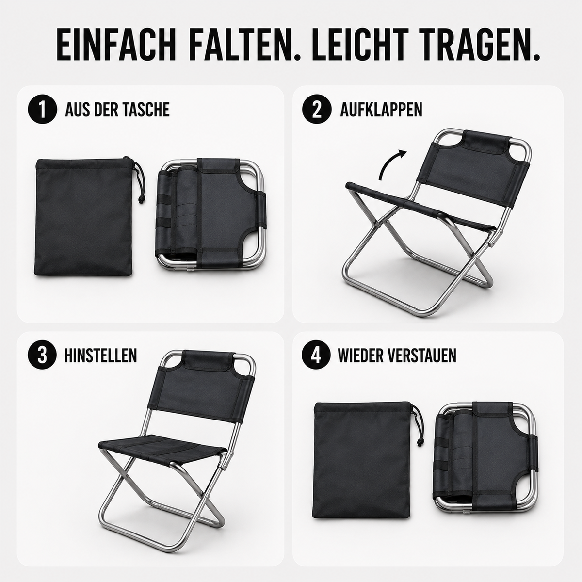 Faltbarer Campingstuhl ultraleicht – TrekLite