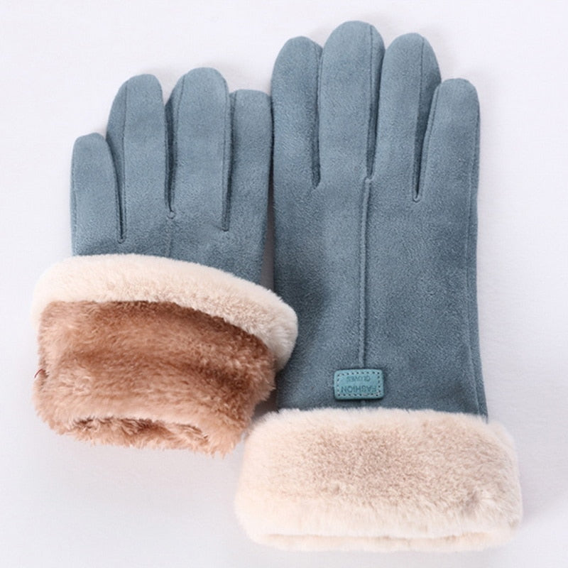 Clinbands - Schicke und Stilvolle Winter Furry Handschuhe für Frauen