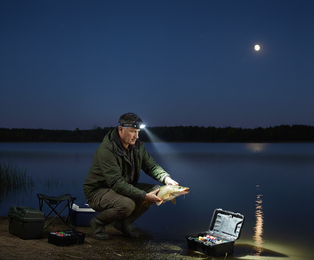 Wiederaufladbare LED-Stirnlampe – wasserdicht