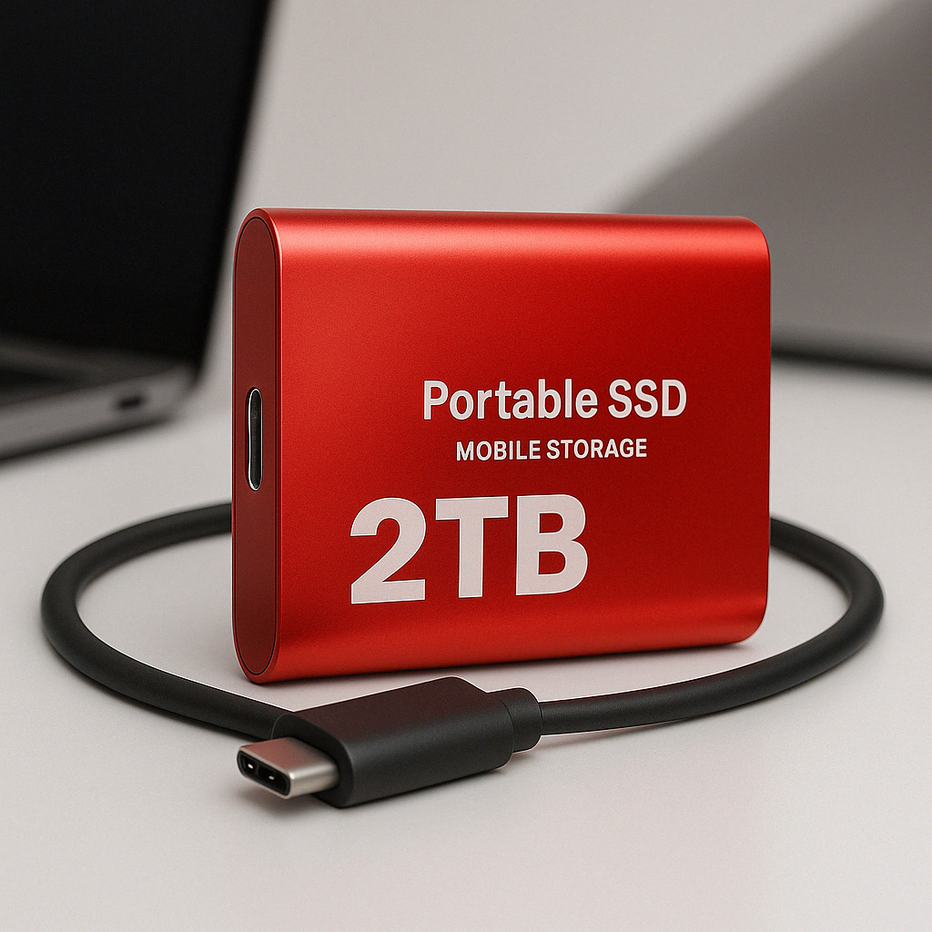 Tragbare SSD, kompakt, High-Speed Speicher für PC & Laptop