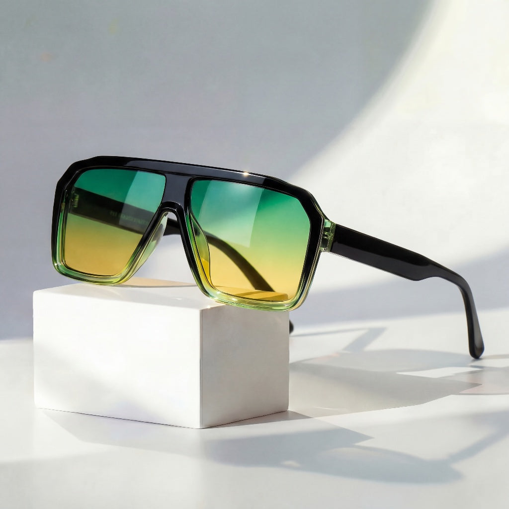 Luneriax Serelis | Sonnenbrille mit breitem, eckigem Rahmen