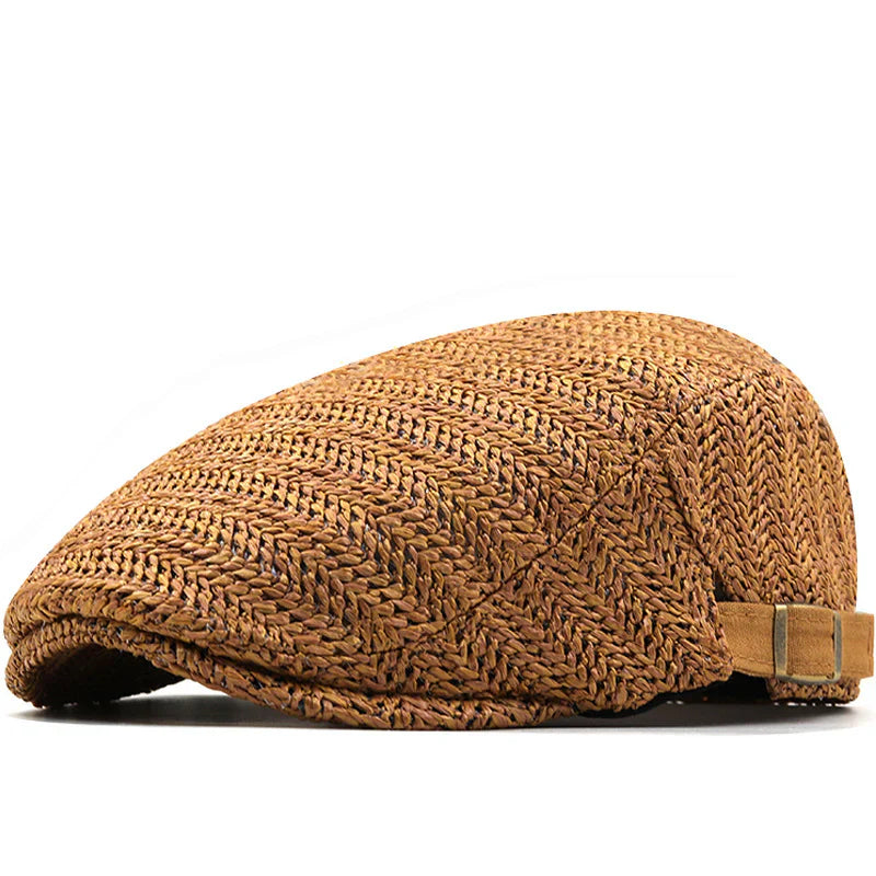 Norselia | Flat Cap mit Fischgrätenmuster