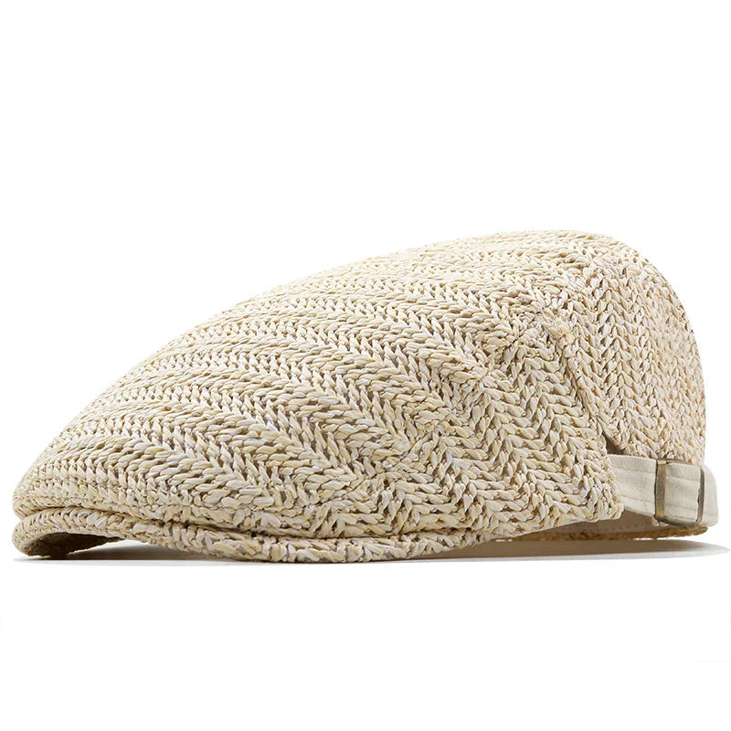 Norselia | Flat Cap mit Fischgrätenmuster