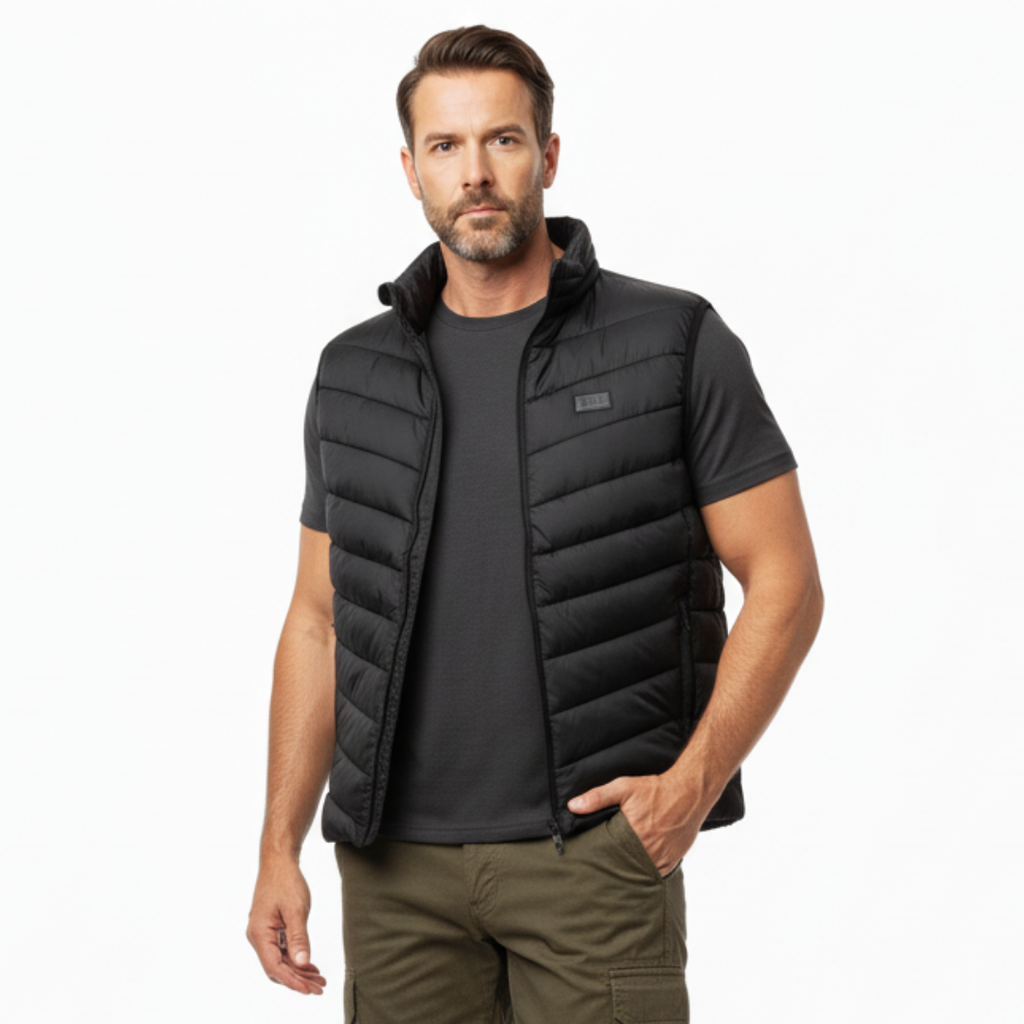 Herren gepolsterte Weste – leichter gesteppter Bodywarmer