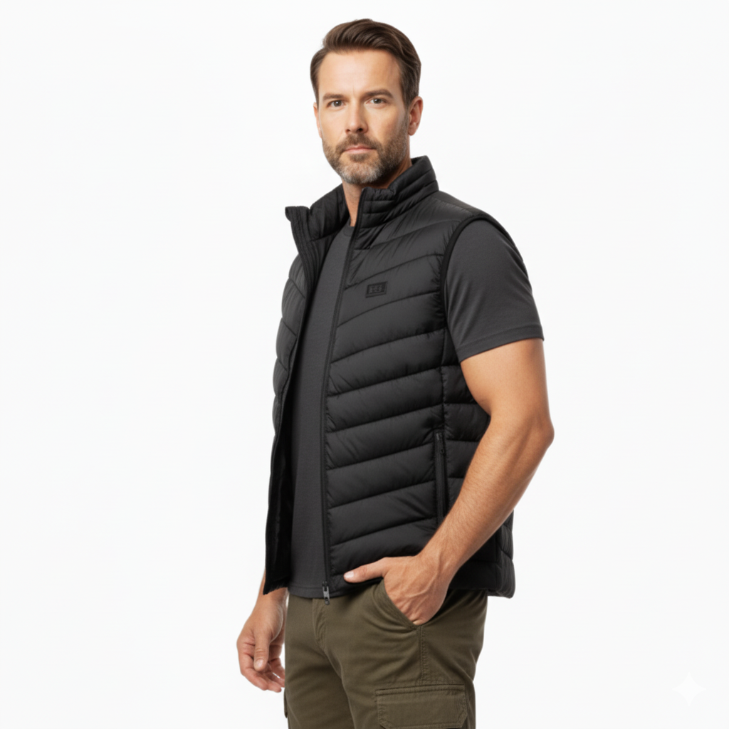 Herren gepolsterte Weste – leichter gesteppter Bodywarmer