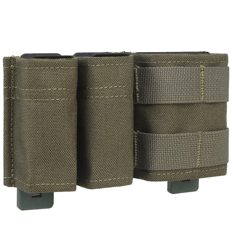 Militär Doppel-Magazintasche – 9mm & 5,56mm mit Nylon-Clip