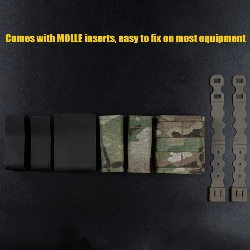 Militär Doppel-Magazintasche – 9mm & 5,56mm mit Nylon-Clip
