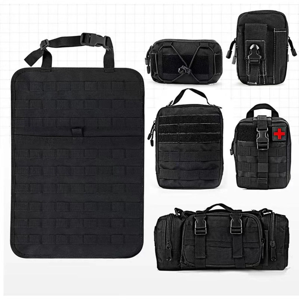Tactical Rücksitz-MOLLE-Organizer mit 5 abnehmbaren MOLLE-Taschen