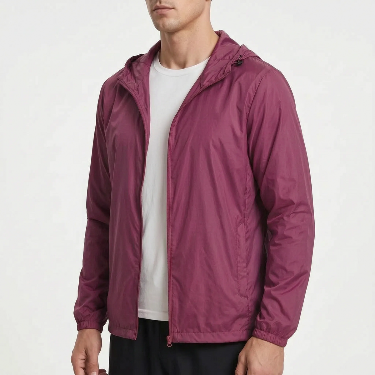AeroShield Leichte Kapuzen-Herren-Windjacke